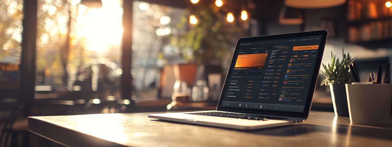 Easy crypto trading on laptop
