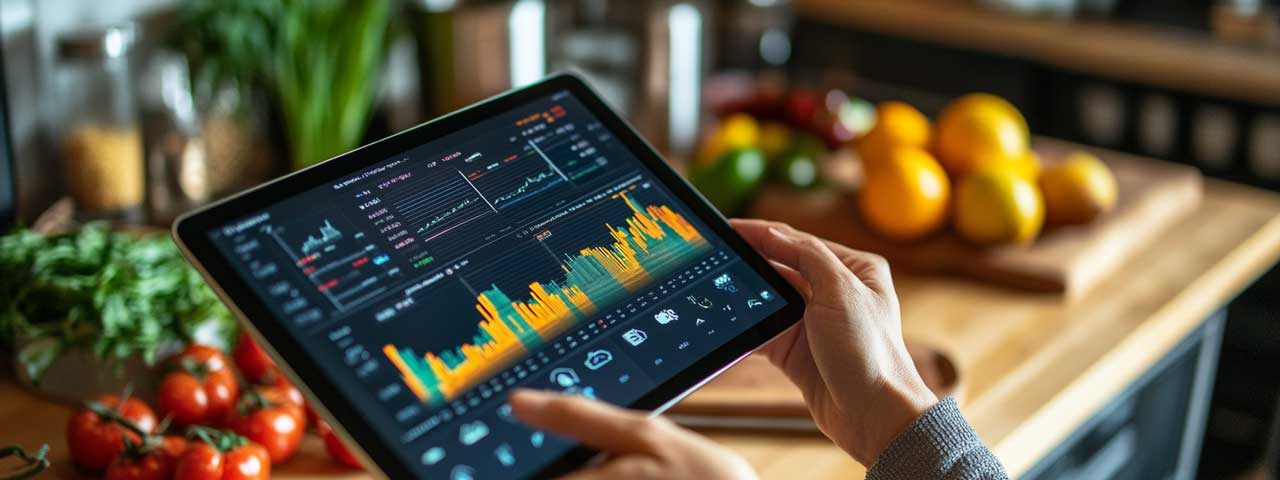 Tablet showing no-fee crypto trading Tablet showing no-fee crypto trading