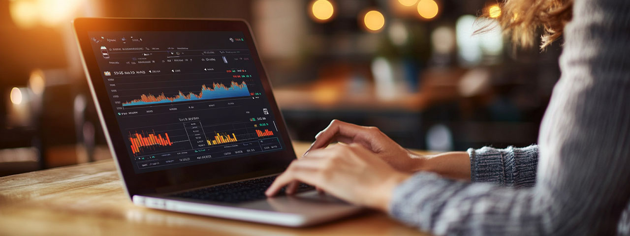 Trading platform features analyzed on laptop Trading platform features analyzed on laptop